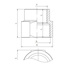 PERFEXIM MUFA REDUKCYJNA MOSIĘŻNA WZMOCNIONA PHA-309 1" x 3/4"